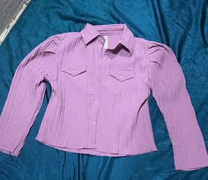 Pleated Long Sleeve Shirt