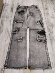 Sc9537 Sabrin Cargo Bootcut Jeans Waist 26