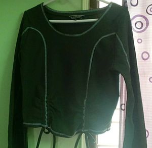 Olive Green Long Sleeve Top