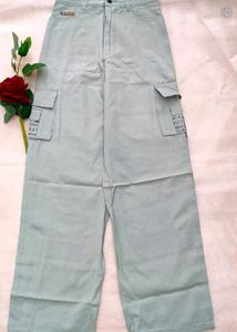 🩶 Straight Grey Comfy  Cargo Jeans 🩶