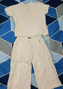 White Cotton Co-ord Set