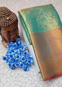 Orange Banarasi Silk Saree