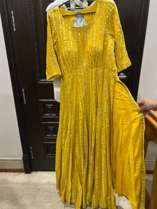 Anarkali Sharara Suit With Dupatta
