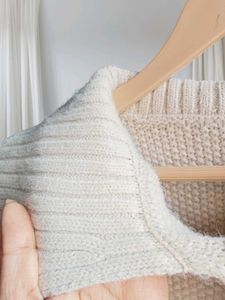 Polo Neck Cardigan Sweater