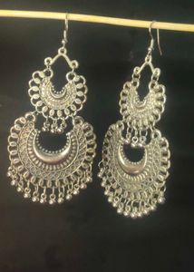 Silver Boho Dangle Earrings