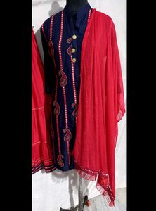 New Embroidered Rayon Sharara Suite With Dupatta