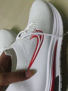 White Knit Sneakers