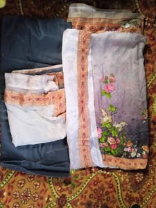 Unstitched Plazo And Kurta New With Tag