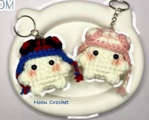 Crochet Mini Spiderman Keychain