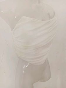 White Ruched corset
