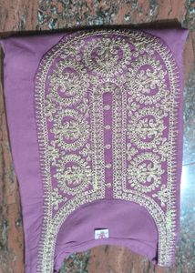 Lavender Embroidered Kurti Xl Size