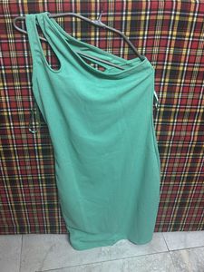 Knee Length One Shoulder Dress