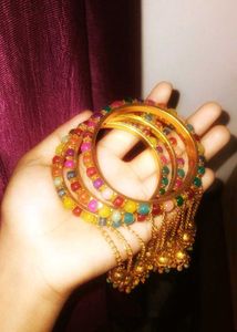 Colorful Haldi Bangles 4 Piece