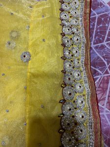 Yellow Embellished Saree