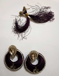 Stylish Purple Earrings