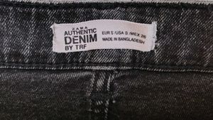 Zara Black Denim Mini Skirt