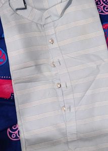 Blue Striped Kurta For Men