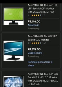 Acer Monitor 18.5&#34; Display For Sale🎉🥳