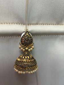 Big Golden butta Jhumka Earrings
