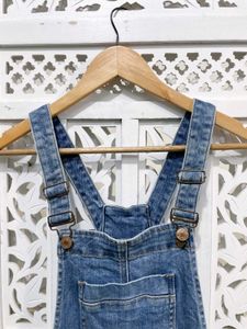 Distressed Blue Denim Overall D