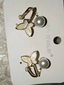Butterfly Pearl Earrings