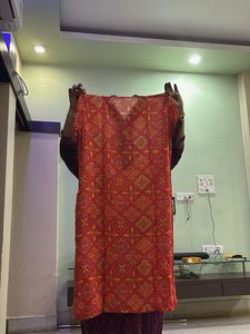 Red Printed Kurta