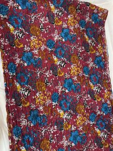 Burgundy Floral Dupatta
