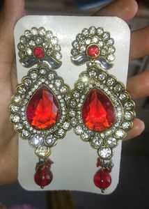 Red Gemstone Earrings