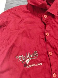 Red Casual Shirt