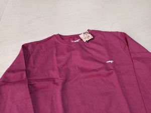 Maroon Crew Neck Sweatshirt, M Size