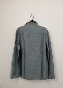 Gray Casual Linen Shirt