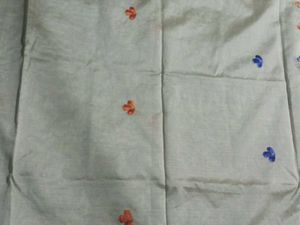 Silk Saree with Peacock Embroidery