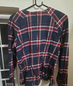 Plaid Dress with Pearl Detail
