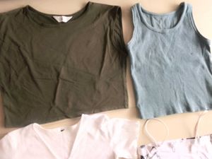 Casual Crop Top Combo Blue &amp; Green