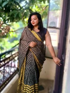 Elegant Striped Saree