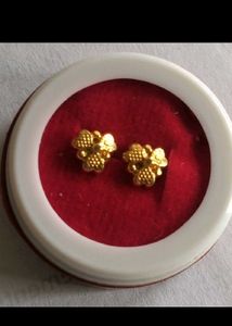 One Garam Gold Stud Earrings