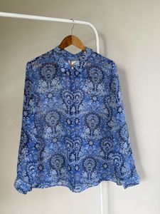 Blue Printed Shirt