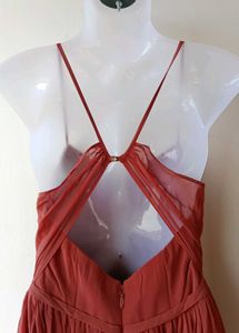 Elegant Rust Maxi AZAZIE Dress(A4)