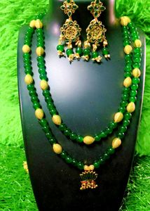 Green & Gold Jewelry Set