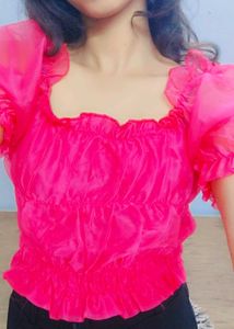 Pink Ruffle Top