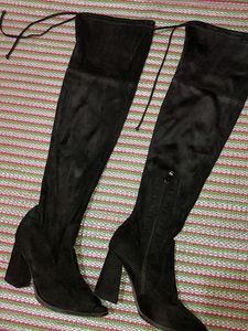 Black Thigh High Boots