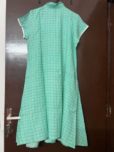Mint Green Plaid Dress