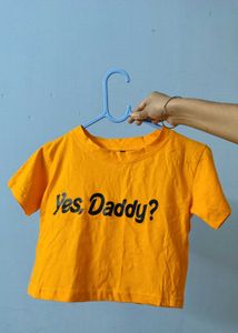Yellow Graphic Print Tee