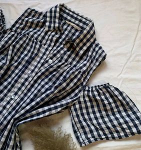Gingham Shirt Dress