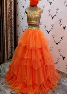 Stiched Ruffled Skirt With Unstiched Blouse Piece