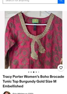 Tracy Porter Burgundy Tunic Top
