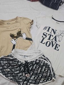 Frock+shorts+tshirt +homewear Combo
