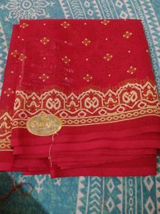 red saree fix price 120