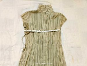 Vintage Striped Dress👢🌼☕📜