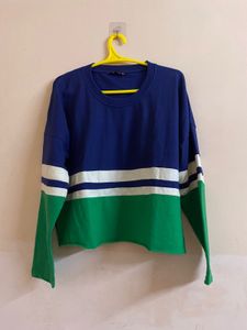 Color Block Long Sleeve Top